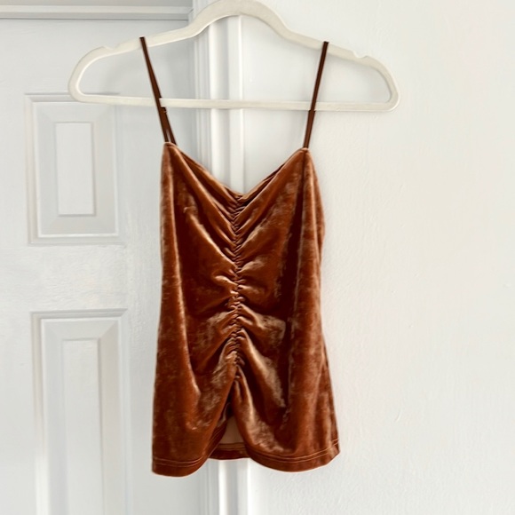 ♥️ Tibi Stretch Velvet Ruched Cami - Picture 10 of 16